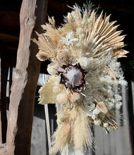 Load image into Gallery viewer, White wooden arbour w macrame - Boho Package - HIRE ONLY
