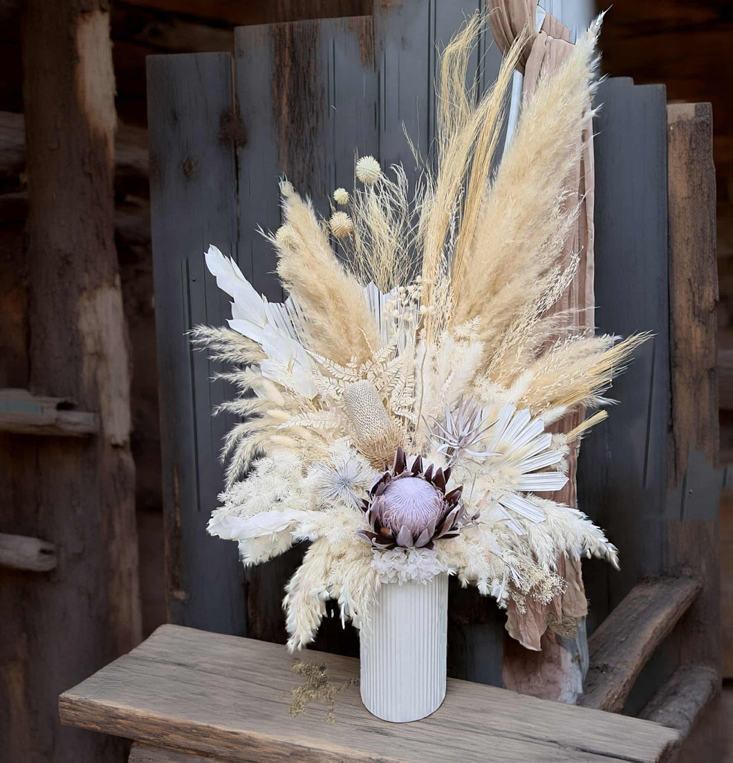Boho flowers urn smaller size - HIRE ONLY