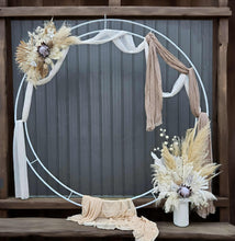 Load image into Gallery viewer, White circle backdrop Boho Package – Style 1 - HIRE ONLY
