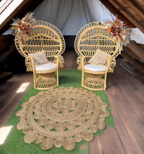 Load image into Gallery viewer, Rustic Queen peacock chair package
