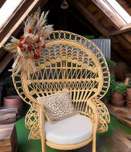 Load image into Gallery viewer, Rustic Queen peacock chair package
