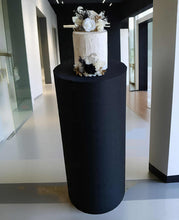Load image into Gallery viewer, Black cylinder cake stand / plinth - 90cm - HIRE ONLY
