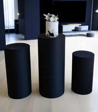 Load image into Gallery viewer, Black cylinder cake stand / plinth - 90cm - HIRE ONLY
