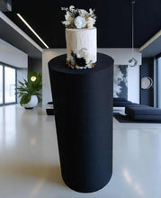 Load image into Gallery viewer, Black cylinder cake stand / plinth - 90cm - HIRE ONLY
