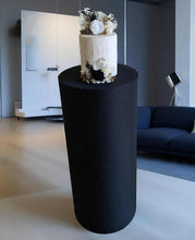 Load image into Gallery viewer, Black cylinder cake stand / plinth - 90cm - HIRE ONLY
