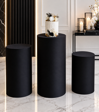 Load image into Gallery viewer, Black cylinder cake stand / plinth - 60cm - HIRE ONLY
