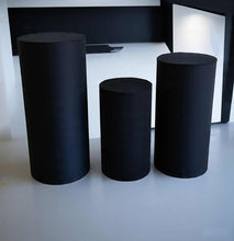 Load image into Gallery viewer, Black cylinder cake stand / plinth - 75cm - HIRE ONLY
