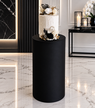 Load image into Gallery viewer, Black cylinder cake stand / plinth - 75cm - HIRE ONLY

