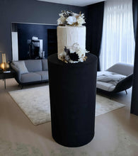 Load image into Gallery viewer, Black cylinder cake stand / plinth - 60cm - HIRE ONLY
