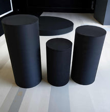 Load image into Gallery viewer, Black cylinder cake stand / plinth - 60cm - HIRE ONLY

