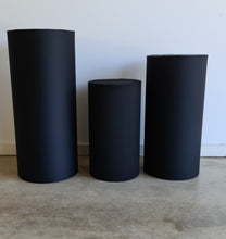 Load image into Gallery viewer, Black cylinder cake stand / plinth - 60cm - HIRE ONLY
