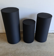 Load image into Gallery viewer, Black cylinder cake stand / plinth - 60cm - HIRE ONLY
