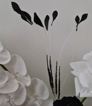 Load image into Gallery viewer, Black &amp; white floor / plinth flowers - HIRE ONLY
