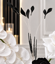 Load image into Gallery viewer, Black &amp; white floor / plinth flowers - HIRE ONLY
