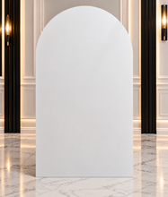 Load image into Gallery viewer, Plain white arch backdrop – 2.1m tall - HIRE ONLY
