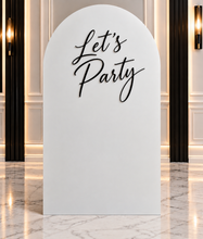 Load image into Gallery viewer, Plain white arch backdrop – 2.1m tall - HIRE ONLY
