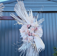 Load image into Gallery viewer, Boho blush romantic arbour flowers &amp; wooden arbour – Package 2 - HIRE ONLY
