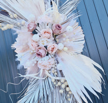 Load image into Gallery viewer, Boho blush romantic arbour flowers &amp; wooden arbour – Package 2 - HIRE ONLY
