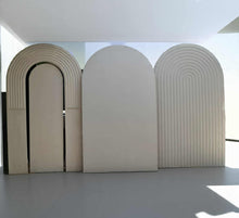 Load image into Gallery viewer, Set of 3 backdrops / arches in white – 2.1m tall - HIRE ONY
