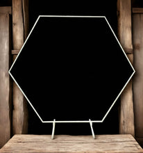 Load image into Gallery viewer, White Metal Hexagonal Backdrop - HIRE ONLY
