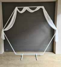 Load image into Gallery viewer, Hexagonal Backdrop – White Metal - HIRE ONLY
