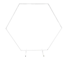 Load image into Gallery viewer, White Metal Hexagonal Backdrop - HIRE ONLY
