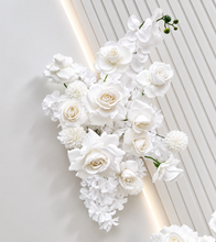 Load image into Gallery viewer, Three white backdrops / arches &amp; 7 x White flowers - Advanced Package 1 - HIRE ONLY
