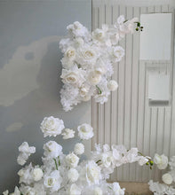 Load image into Gallery viewer, Three white backdrops / arches &amp; 9 x White flowers - Advanced Package 2 - HIRE ONLY
