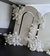 Load image into Gallery viewer, Three white backdrops / arches &amp; 9 x White flowers - Advanced Package 2 - HIRE ONLY
