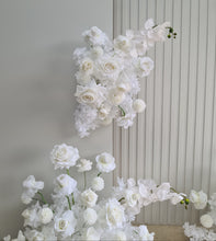 Load image into Gallery viewer, Three white backdrops / arches &amp; 9 x White flowers - Advanced Package 2 - HIRE ONLY
