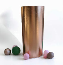 Load image into Gallery viewer, Rose Gold cylinder plinth cake or flower stand - 90cm - HIRE ONLY
