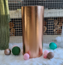 Load image into Gallery viewer, Rose Gold cylinder plinth cake or flower stand - 90cm - HIRE ONLY
