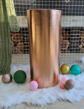 Load image into Gallery viewer, Rose Gold cylinder plinth cake or flower stand - 90cm - HIRE ONLY

