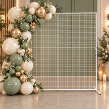Load image into Gallery viewer, White mesh backdrop 2m x 2m - HIRE ONLY
