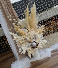 Load image into Gallery viewer, Boho flowers &amp; mesh backdrop / arch Package - HIRE ONLY
