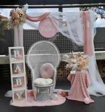 Load image into Gallery viewer, White mesh &amp; pink flowers - Baby Package - HIRE ONLY

