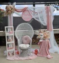 Load image into Gallery viewer, White mesh &amp; pink flowers - Baby Package - HIRE ONLY
