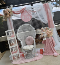 Load image into Gallery viewer, White mesh &amp; pink flowers - Baby Package - HIRE ONLY
