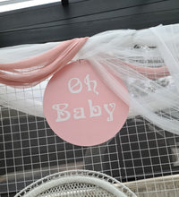 Load image into Gallery viewer, White mesh &amp; pink flowers - Baby Package - HIRE ONLY

