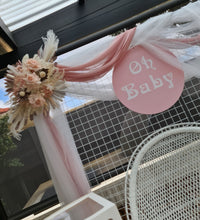 Load image into Gallery viewer, White mesh &amp; pink flowers - Baby Package - HIRE ONLY

