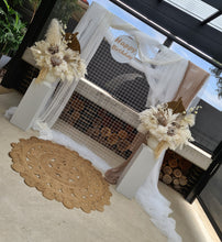 Load image into Gallery viewer, Boho urns &amp; white mesh Birthday package w rug - HIRE ONLY
