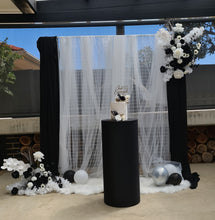 Load image into Gallery viewer, Black &amp; white flowers - Mesh backdrop - Advanced 1 - HIRE ONLY
