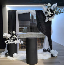 Load image into Gallery viewer, Black &amp; white flowers - Mesh backdrop - Deluxe Package - HIRE ONLY
