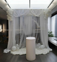 Load image into Gallery viewer, White mesh &amp; 2 x white flowers - Basic Package 1 - HIRE ONLY
