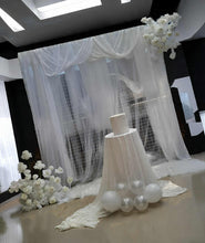 Load image into Gallery viewer, White mesh &amp; 2 x white flowers - Basic Package 2 - HIRE ONLY
