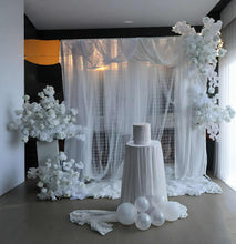 Load image into Gallery viewer, White mesh &amp; 4 x white flowers - Deluxe Package 2 - HIRE ONLY
