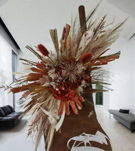 Load image into Gallery viewer, Rustic wooden easel with rustic medium flowers - Welcome sign - HIRE ONLY
