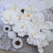 Load image into Gallery viewer, White &amp; Boho Backdrop flowers - HIRE ONLY
