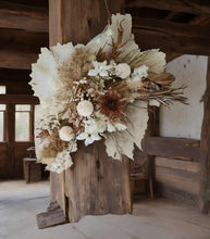 Load image into Gallery viewer, Boho Rustic welcome sign flowers &amp; easel - HIRE ONLY
