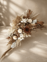 Load image into Gallery viewer, Boho Rustic welcome sign flowers, arbour, easel, backdrop - HIRE ONLY
